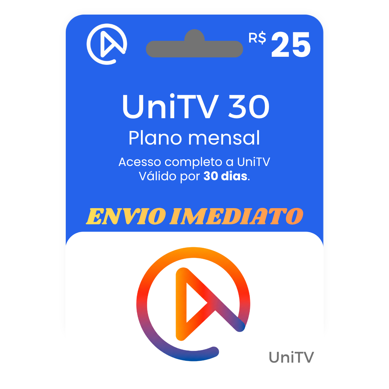Recarga UniTV 30 Dias