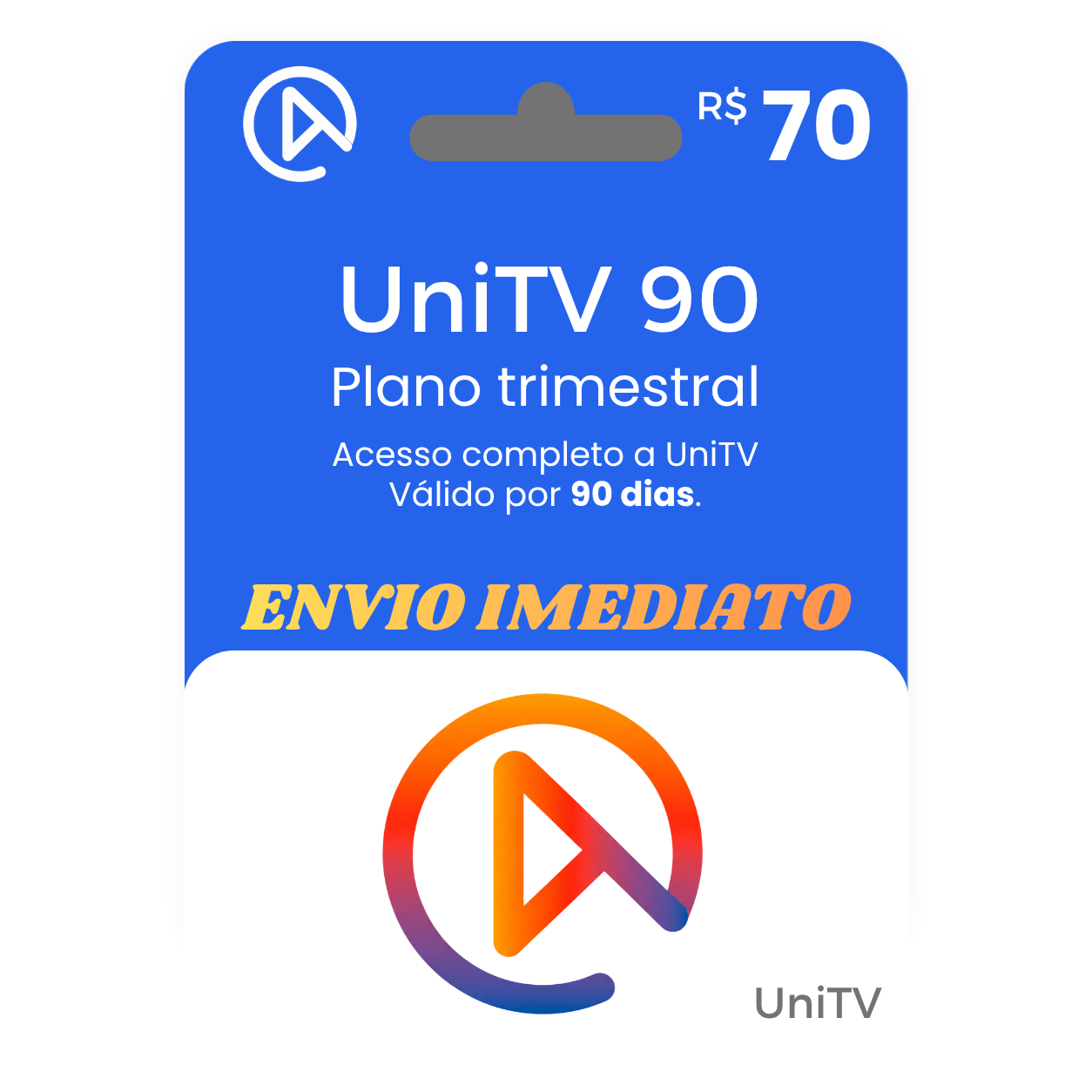 Recarga UniTV 90 Dias